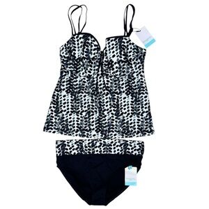 Prima Donna 2-pc Swimsuit Coachella Tankini Top Bottoms M 34D Underwire NWT